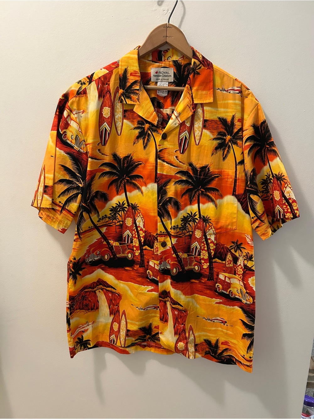 Authentic Vintage Hawaiian Shirt with Coconut Buttons